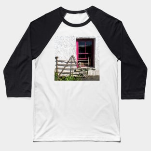 Irish Cottage Sash Window and Hazelwood Gate Baseball T-Shirt